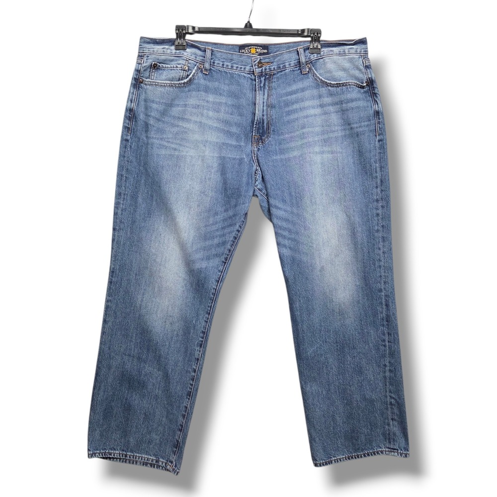 Lucky Brand 361 Vintage Straight Jeans Mens 42 x 30 Light Wash‎ SNAG